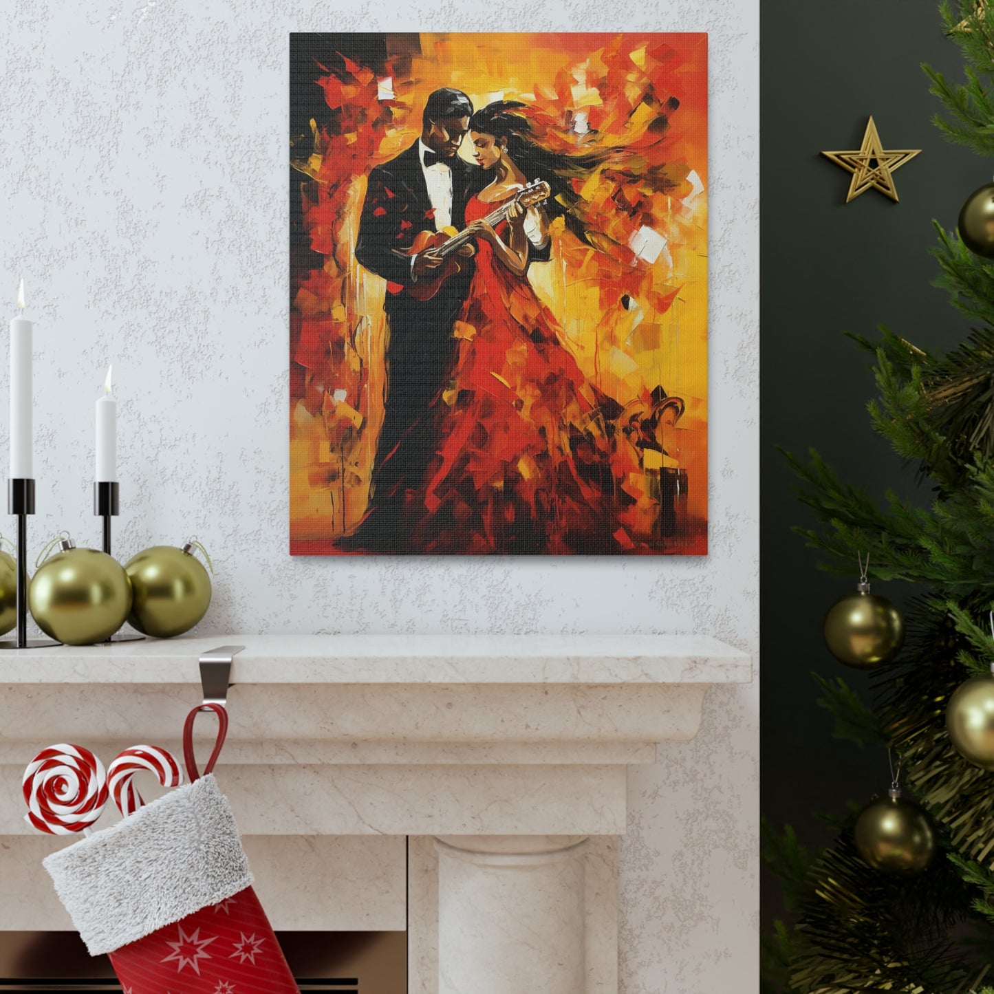 Antonio & Camilia - Flamenco Guitar and Dance Canvas Art