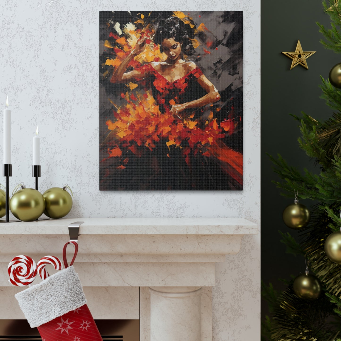 Gabriela - Rhythmic Flamenco Passion Canvas Wall Art