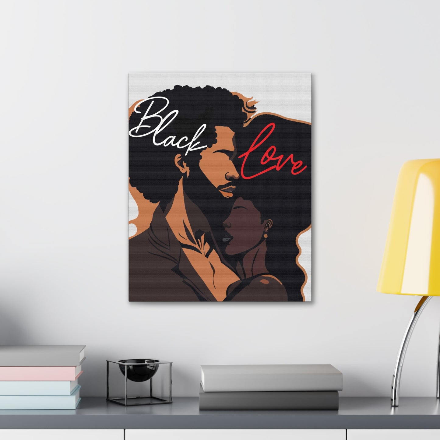 Love in Every Shade - Vibrant Black Love Canvas Wall Art