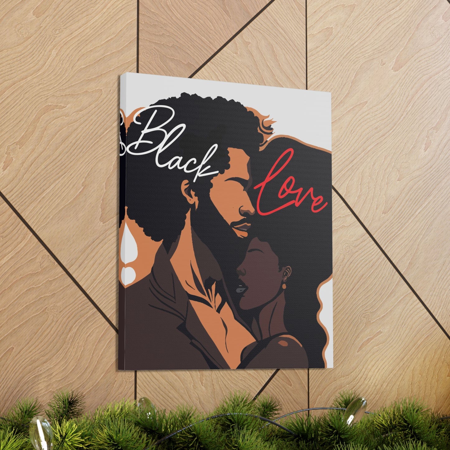 Love in Every Shade - Vibrant Black Love Canvas Wall Art