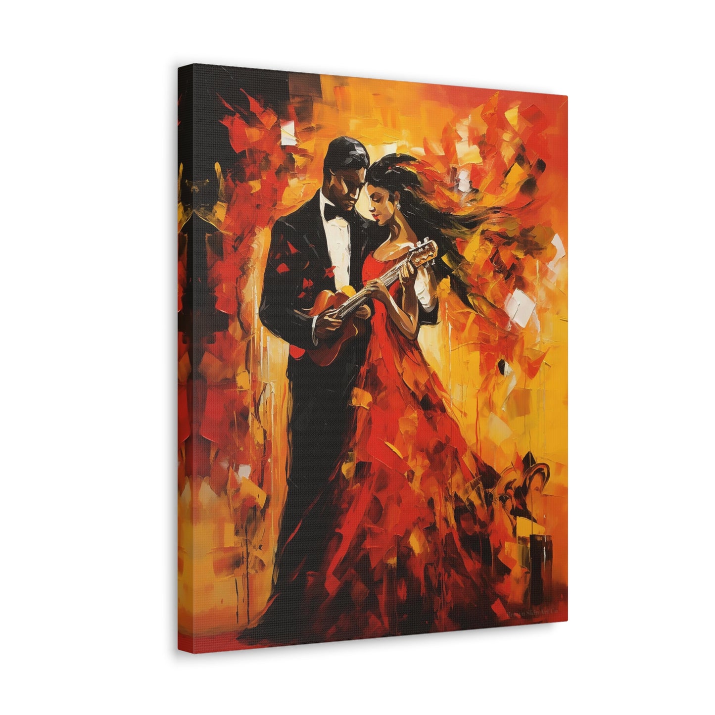 Antonio & Camilia - Flamenco Guitar and Dance Canvas Art