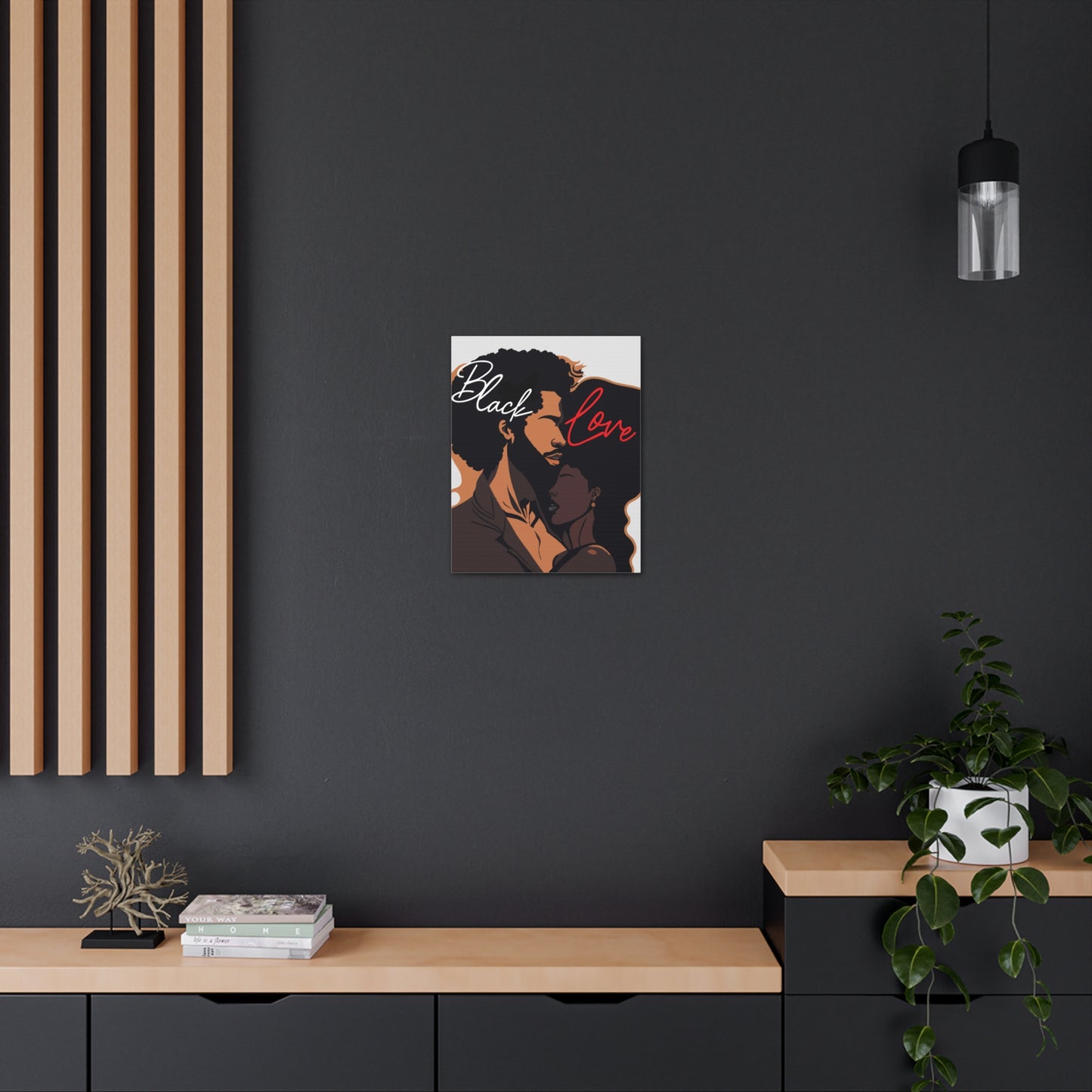 Love in Every Shade - Vibrant Black Love Canvas Wall Art