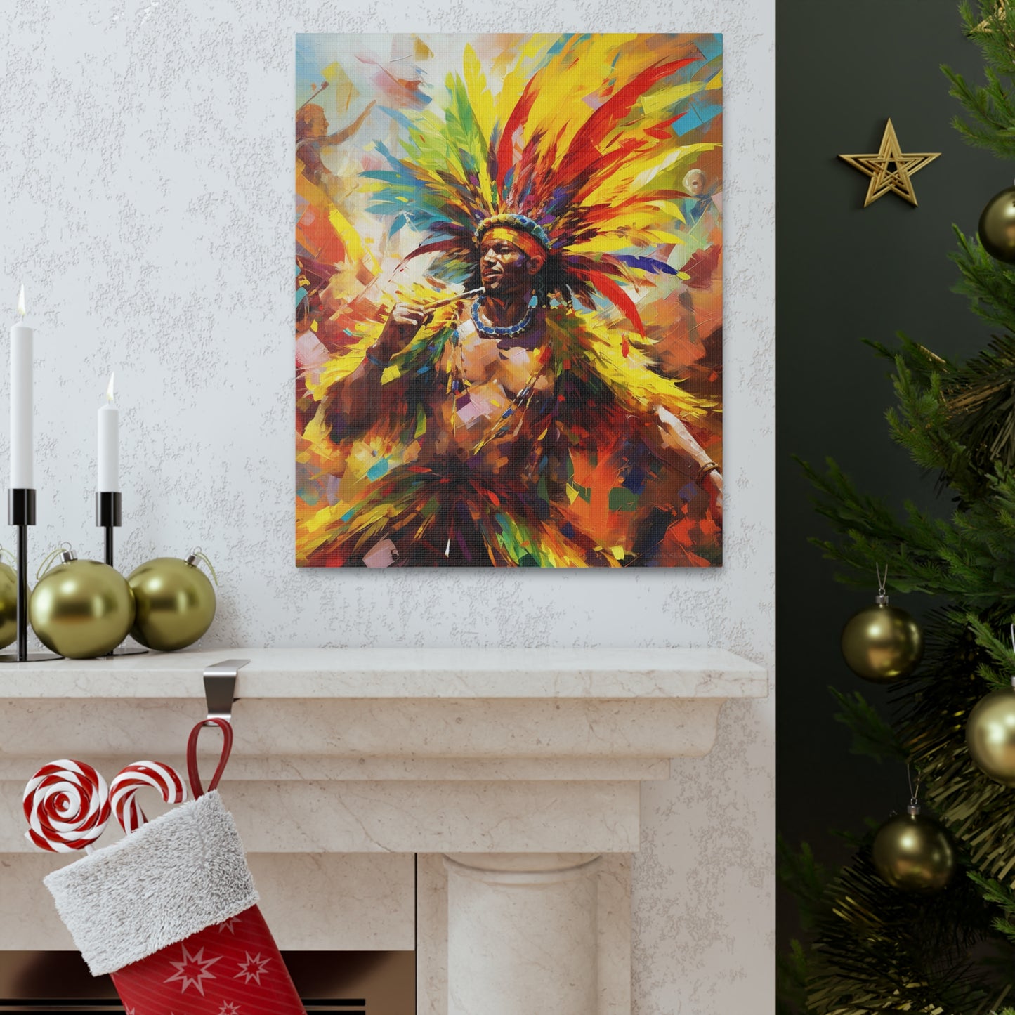 Festival's Flame - Carnival King and Queen Canvas Artwork