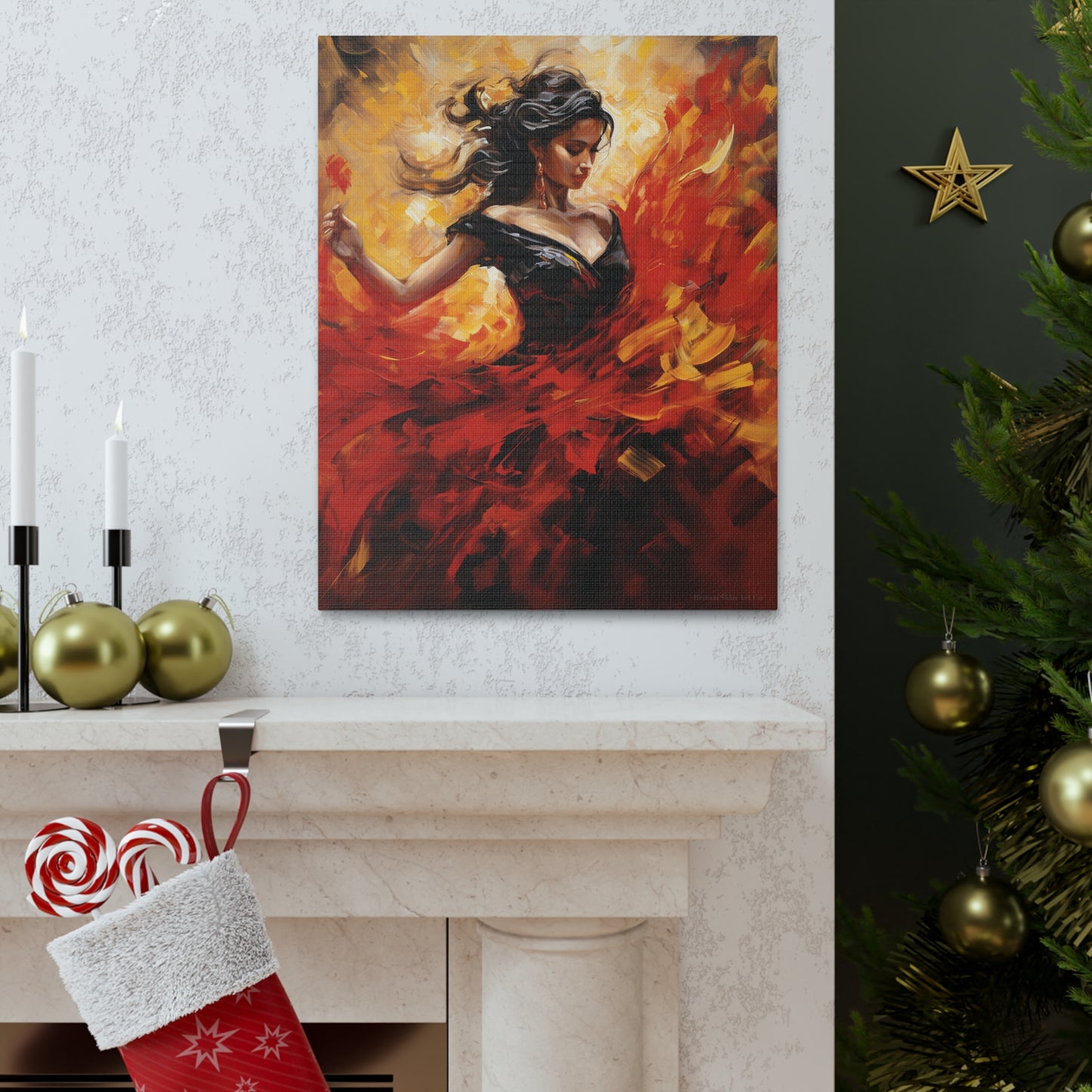 Isabella - Andalusian Spirit in Flamenco Canvas Artwork