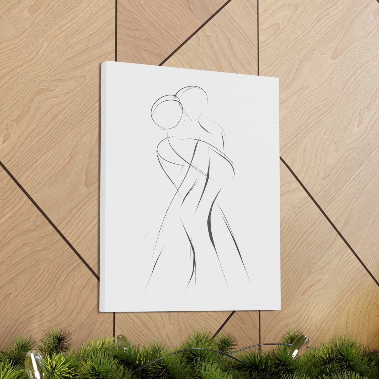 Emotion in Abstraction - Passionate Connection Drawing Canvas Piece