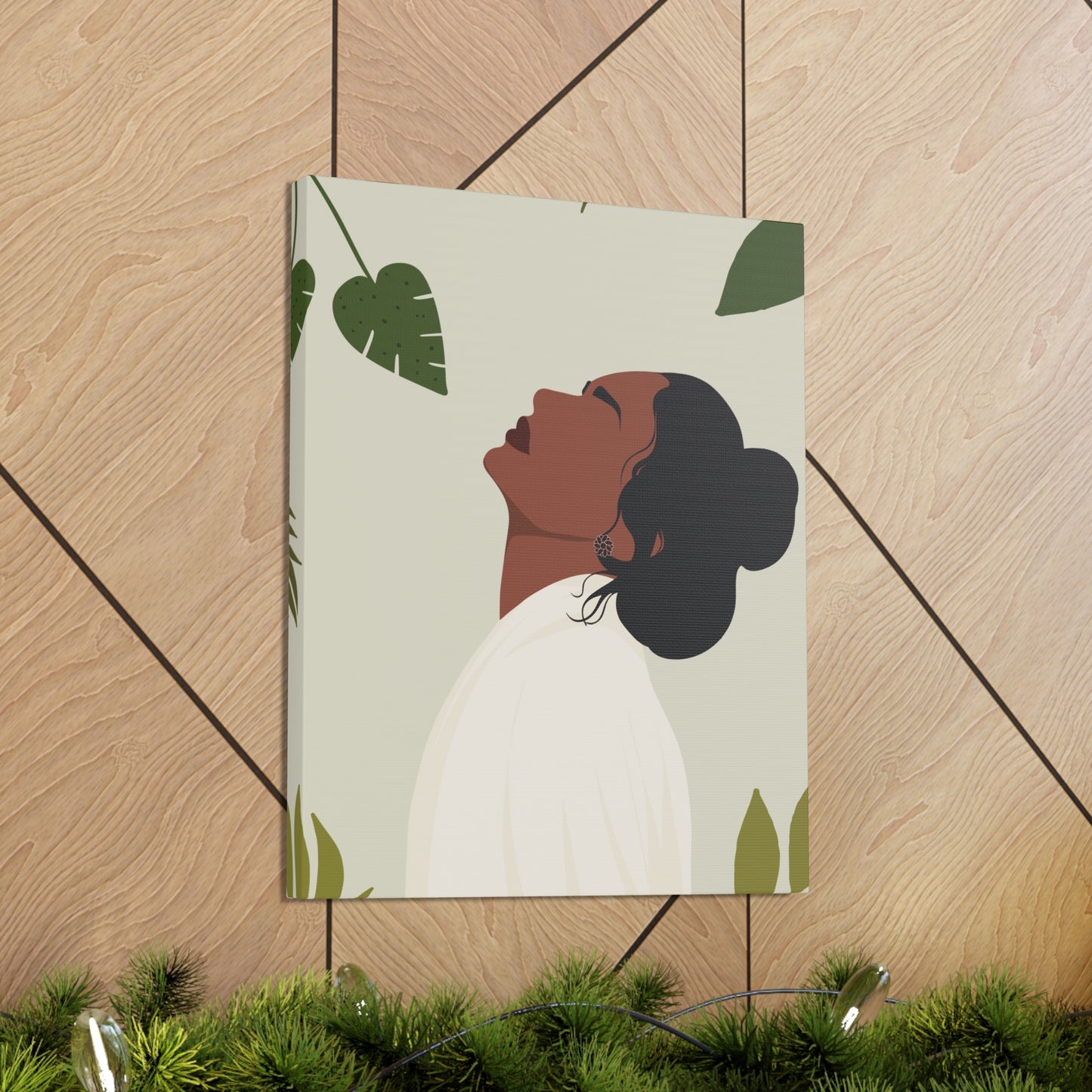 Goddess Vibes Only - Afrocentric Feminine Grace Canvas Art