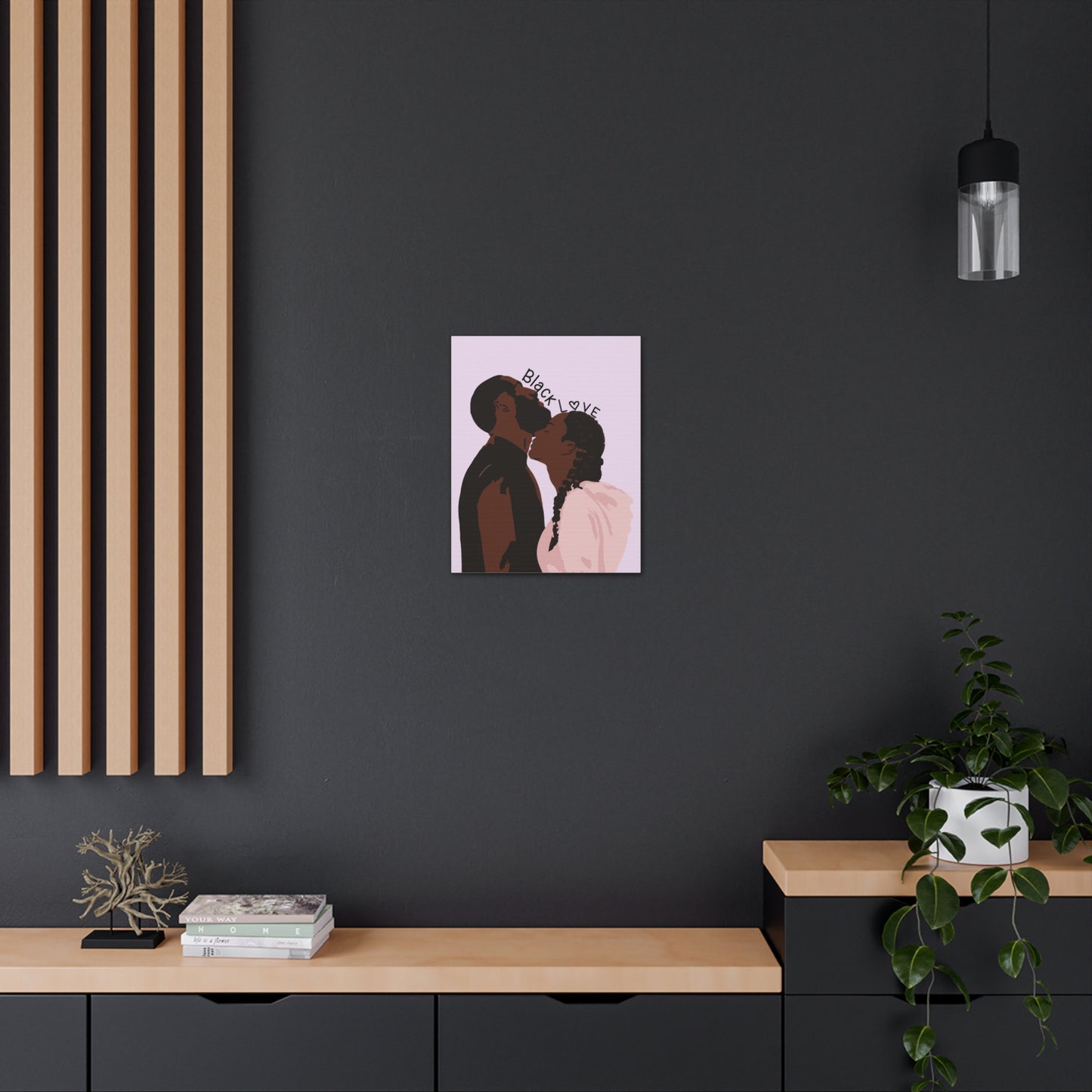 Melanin Love - Beautiful Black Couple Canvas Art for Homes