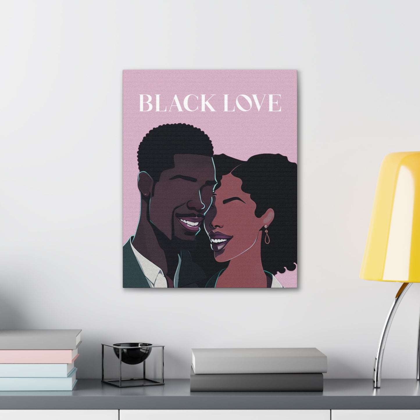 Black Love - Beautiful Black Couple Artwork for Elegant Spaces