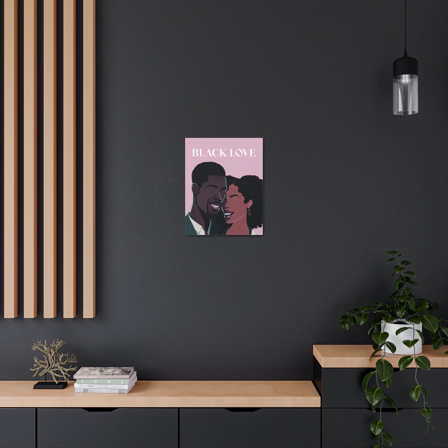 Black Love - Beautiful Black Couple Artwork for Elegant Spaces