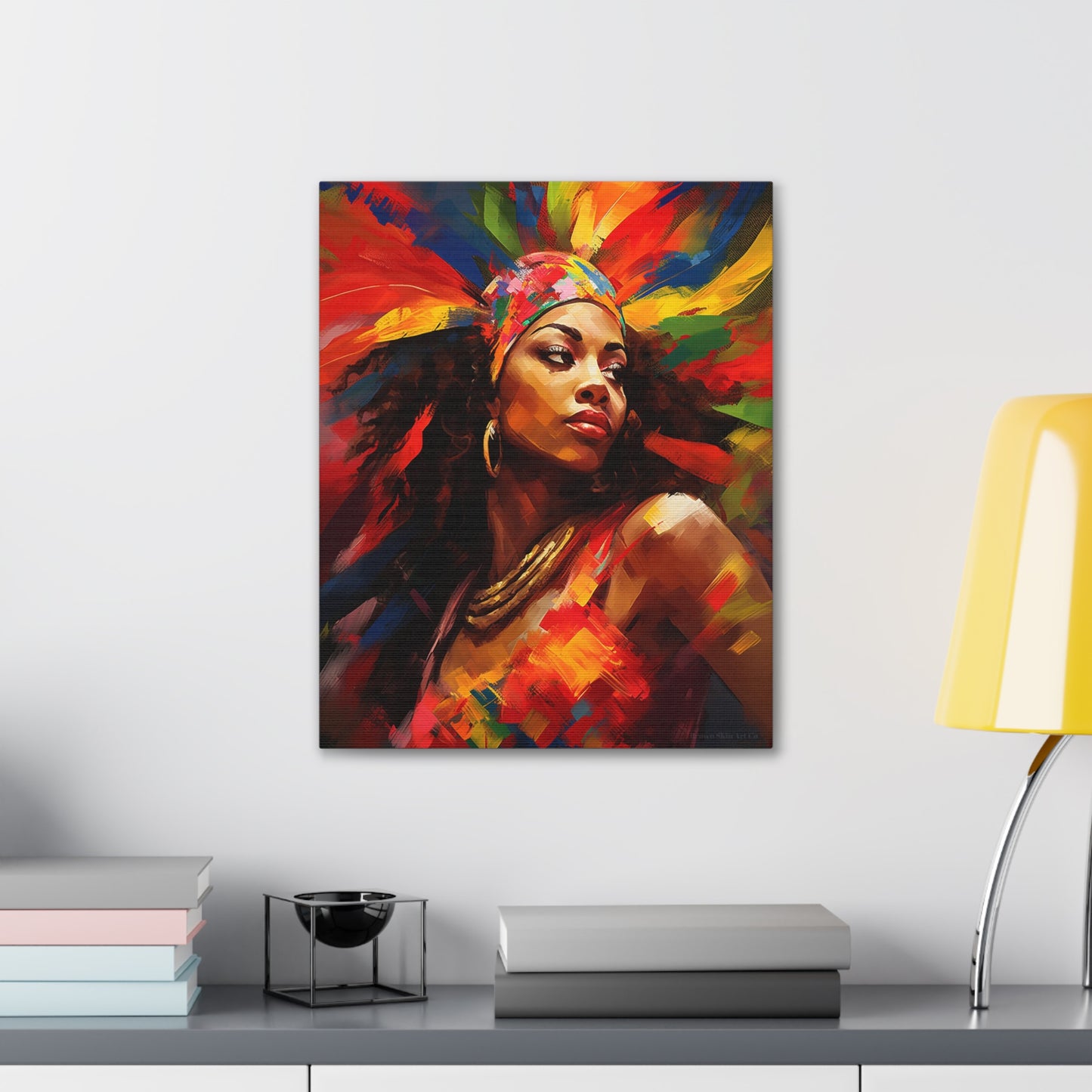Soca Siren - Vibrant Afrocentric Canvas Artwork