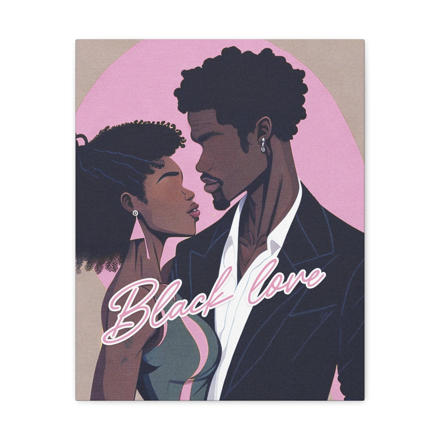 African American Couple - Passionate Black Love Artwork for Modern Spaces