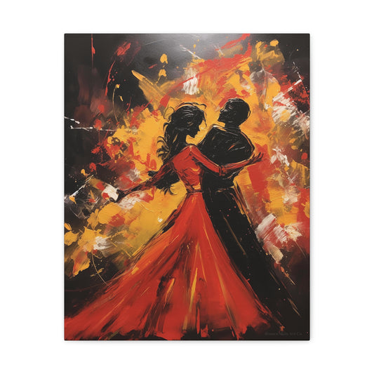Hector & Mariana - Flamenco Duo in Motion Canvas Artwork