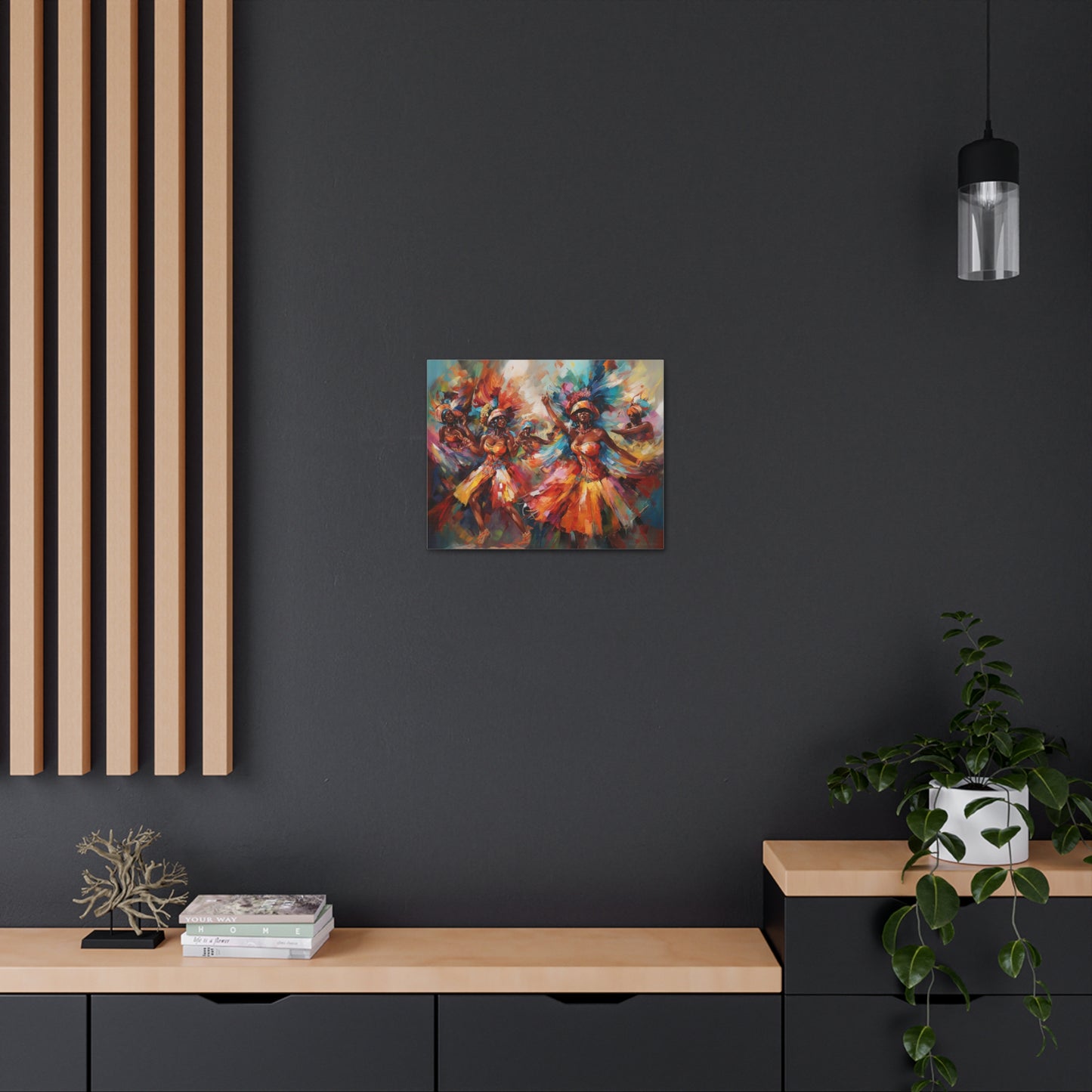 Dance of Unity - Carnival Mas Band Procession Canvas Art