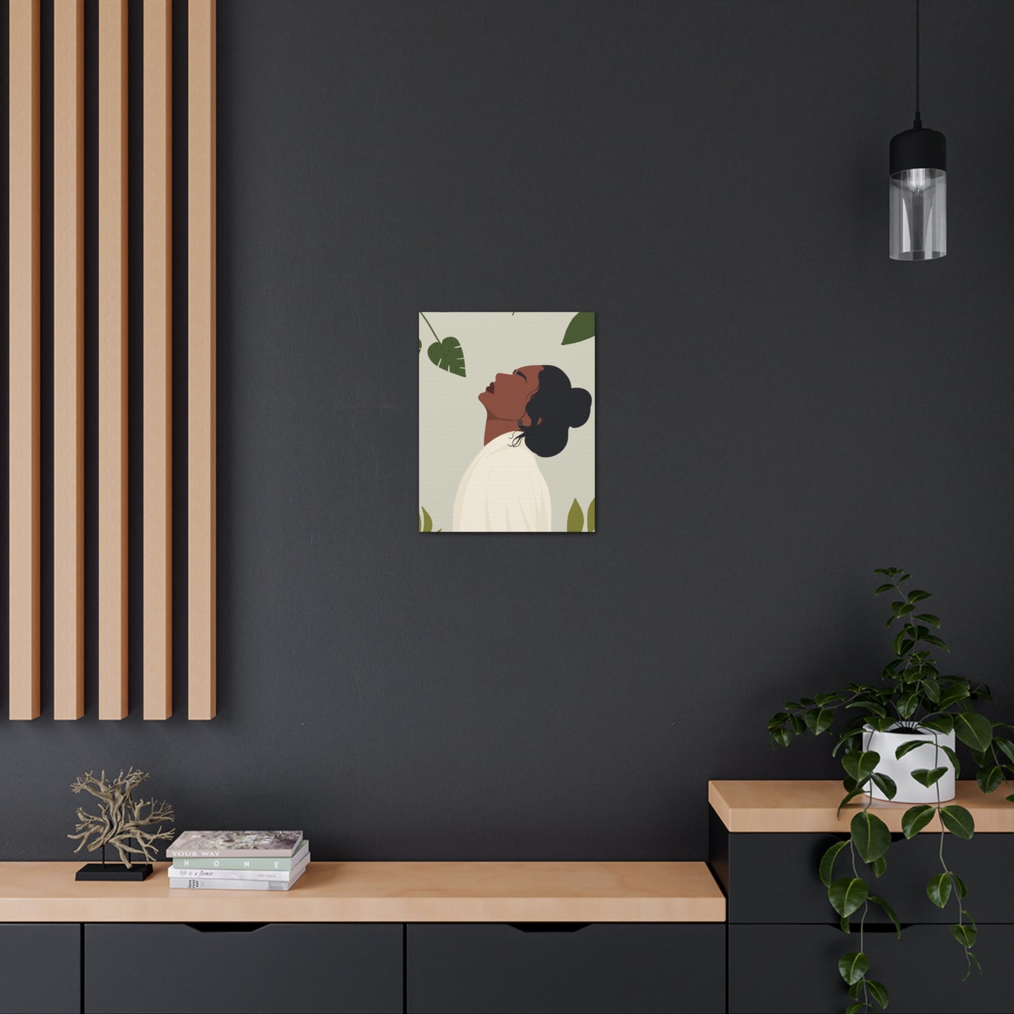 Goddess Vibes Only - Afrocentric Feminine Grace Canvas Art