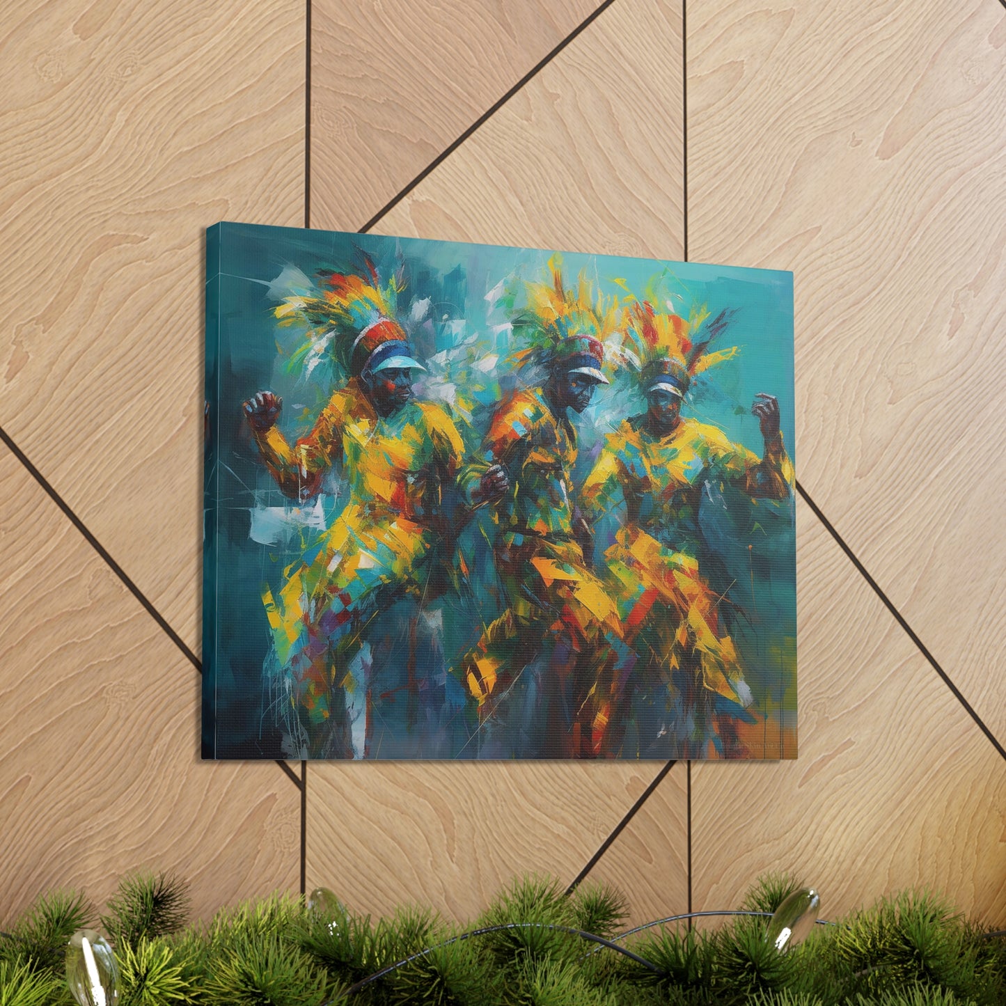 Unity in Festivity - Carnival Mas Band Canvas Artwork
