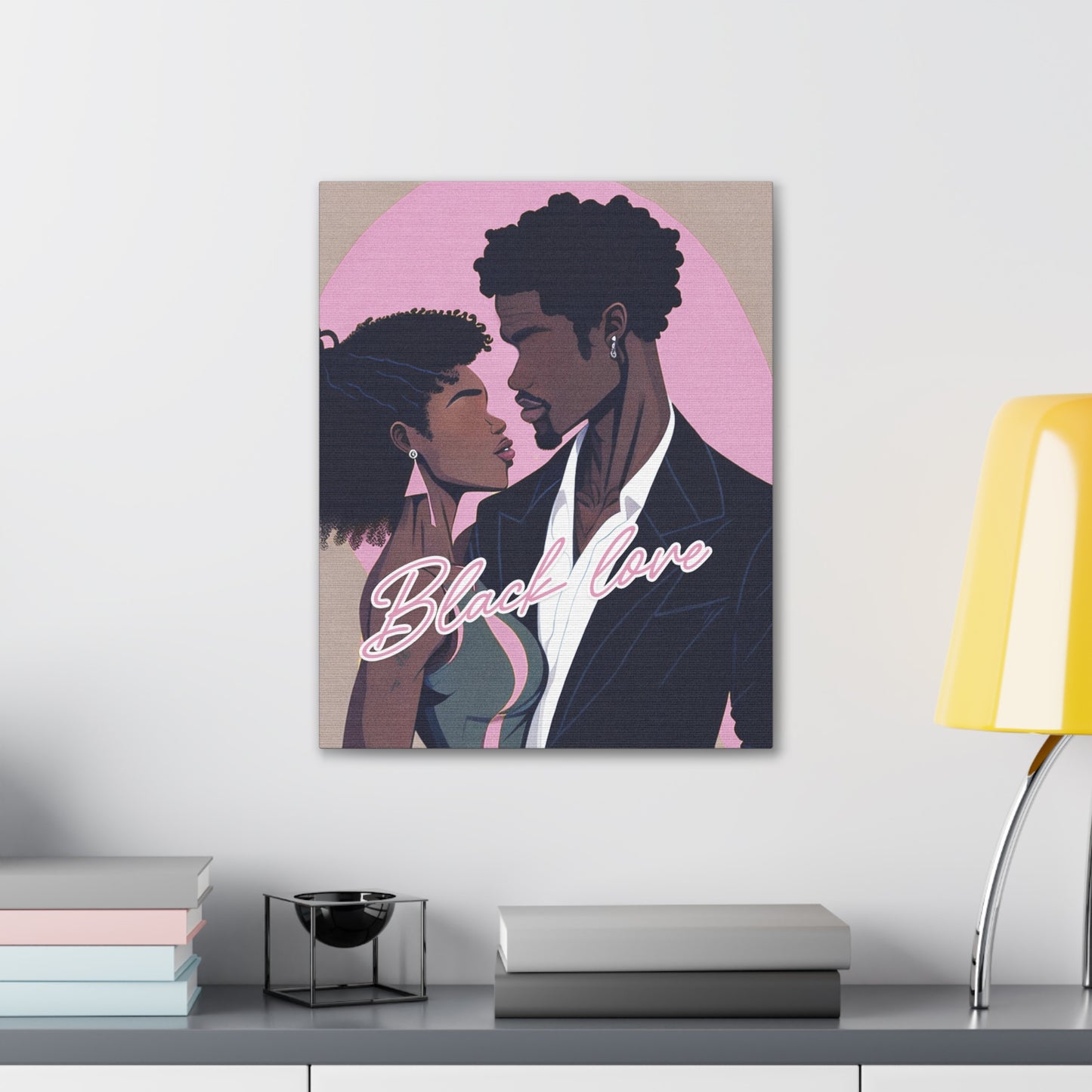 African American Couple - Passionate Black Love Artwork for Modern Spaces