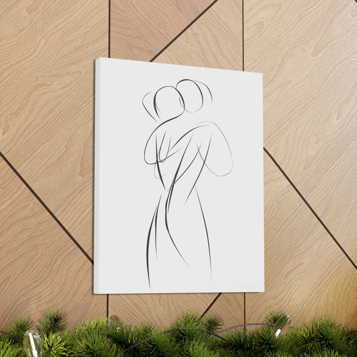 Entwined Elegance - Intertwined Souls Artwork for Modern Spaces