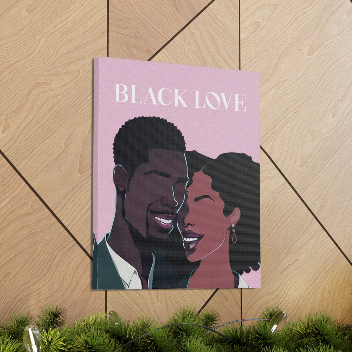 Black Love - Beautiful Black Couple Artwork for Elegant Spaces