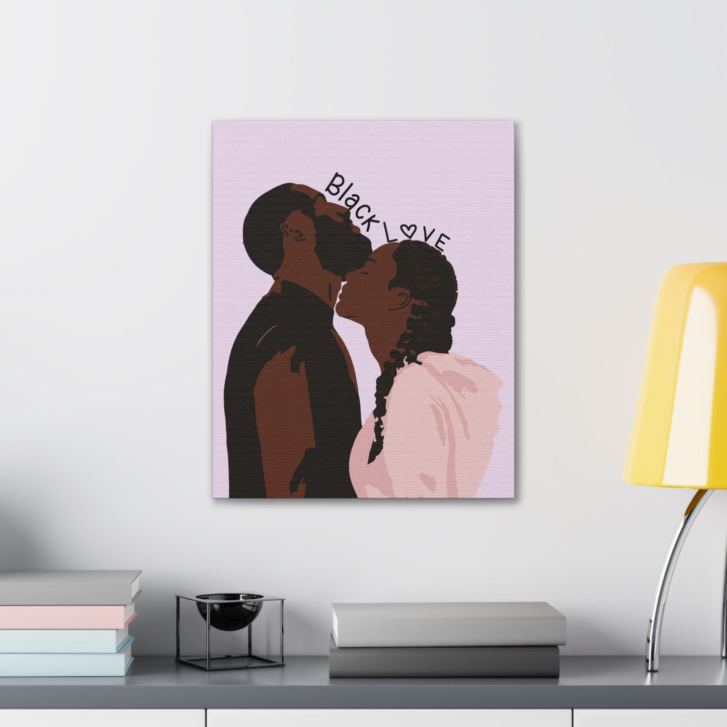 Melanin Love - Beautiful Black Couple Canvas Art for Homes
