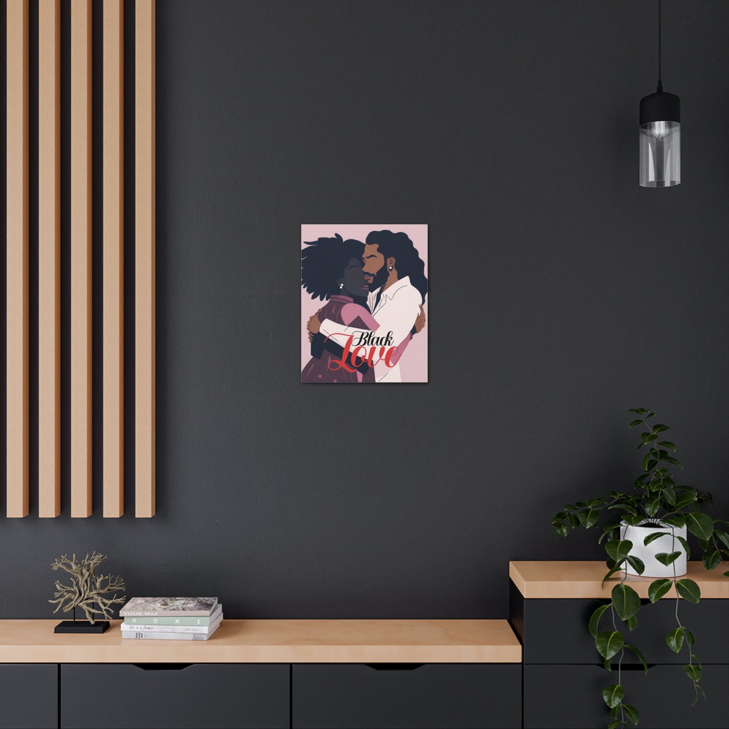 Together Forever - Romantic Black Love Wall Art for Modern Homes