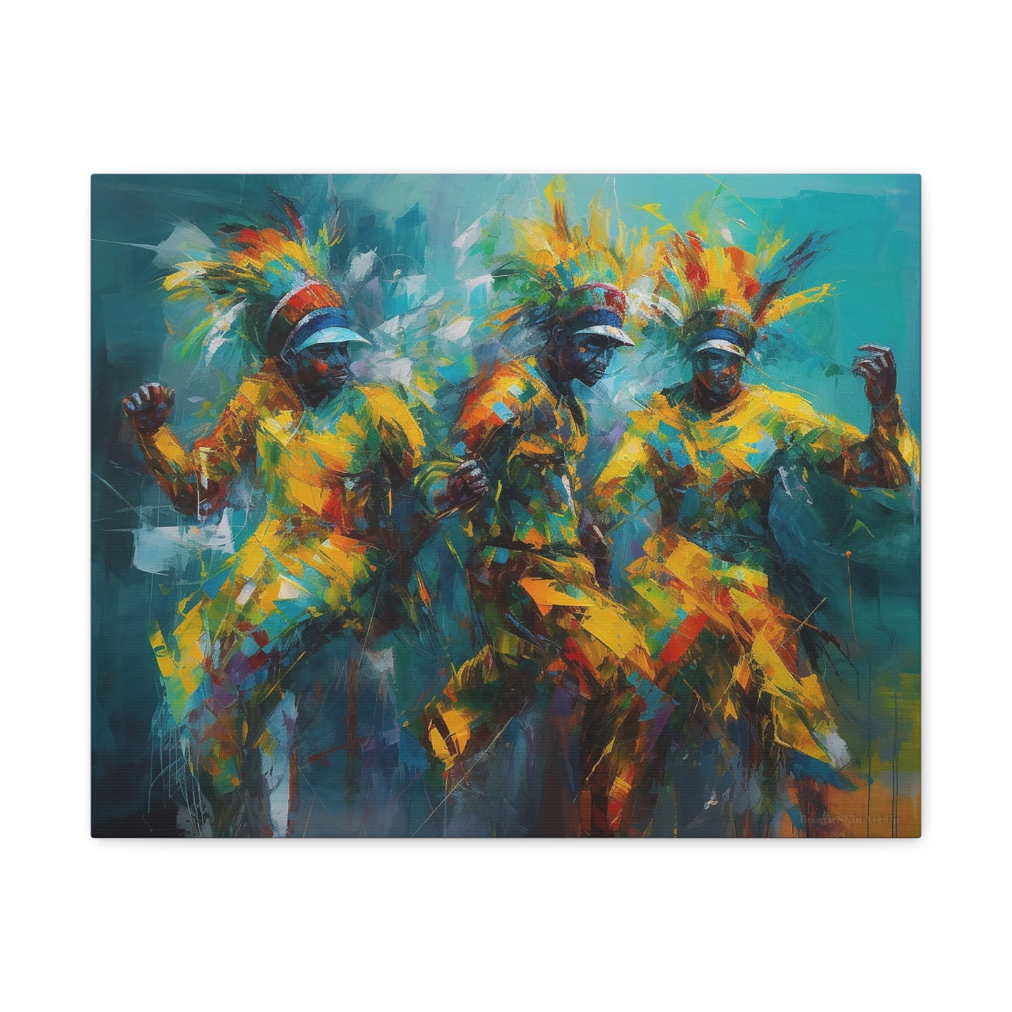 Unity in Festivity - Carnival Mas Band Canvas Artwork