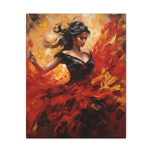 Isabella - Andalusian Spirit in Flamenco Canvas Artwork