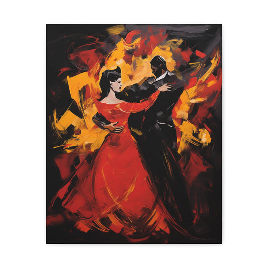 Jose-Luis & Leticia - Passionate Flamenco Duo Canvas Artwork