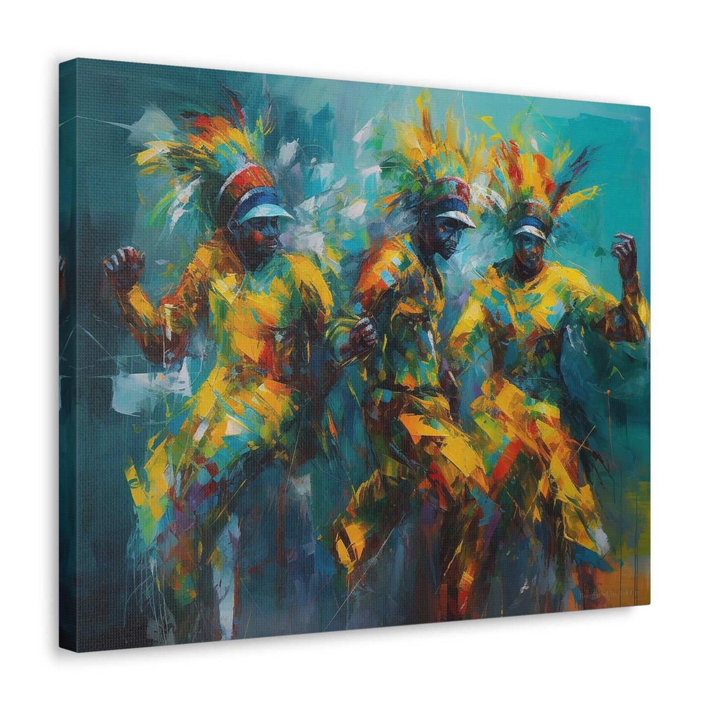 Unity in Festivity - Carnival Mas Band Canvas Artwork