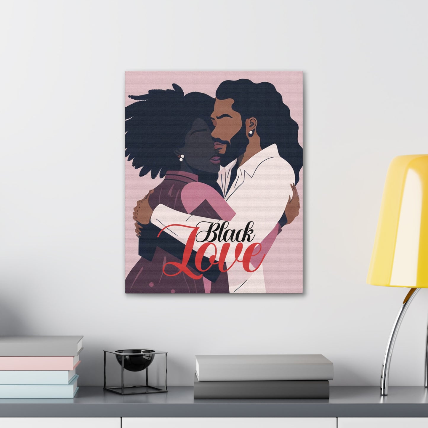 Together Forever - Romantic Black Love Wall Art for Modern Homes
