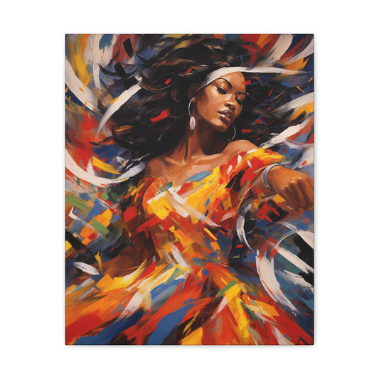 Vibrant Revelry - Afrocentric Carnival Celebration Canvas