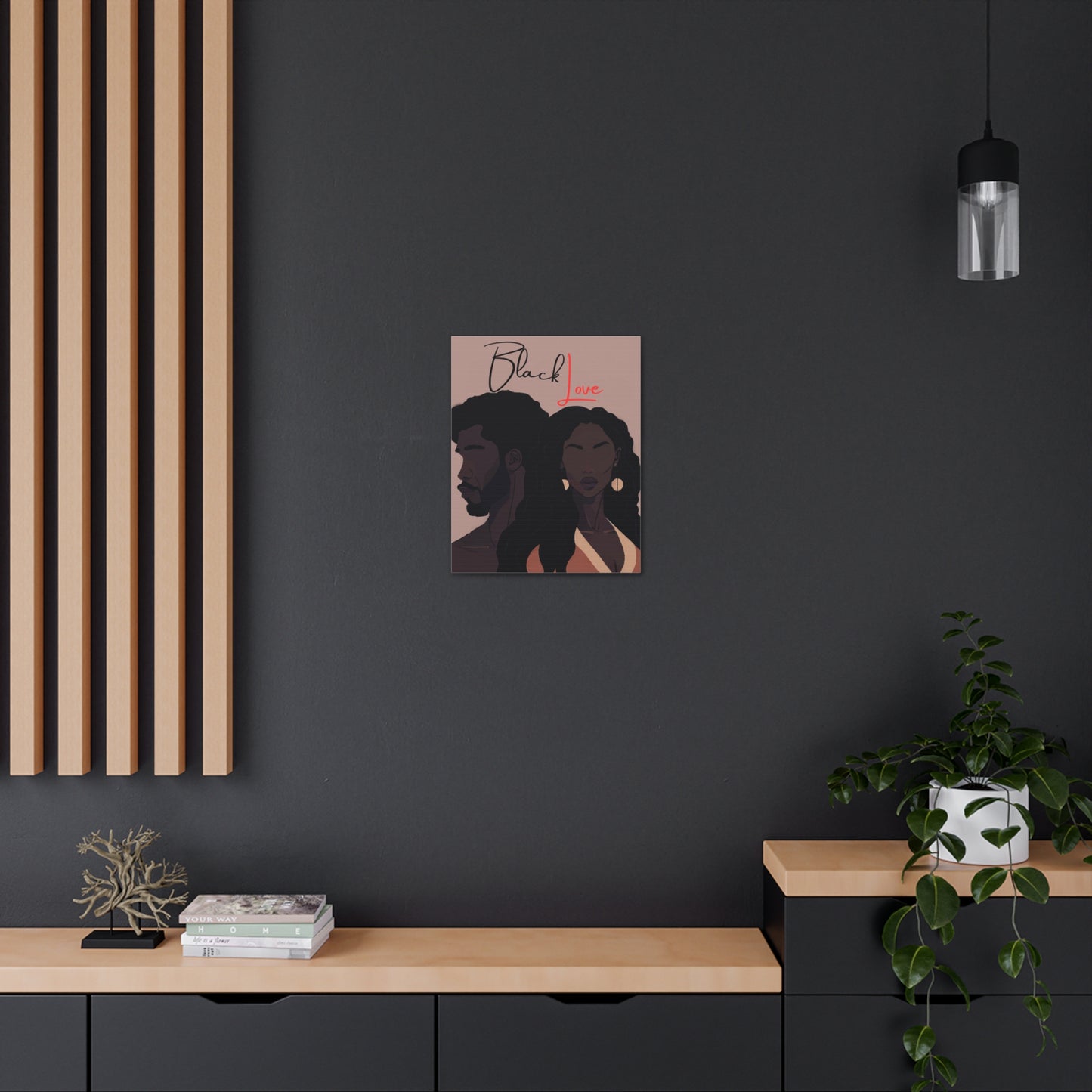 Soul’s Reflection - Stunning Black Love Canvas Art for Your Home