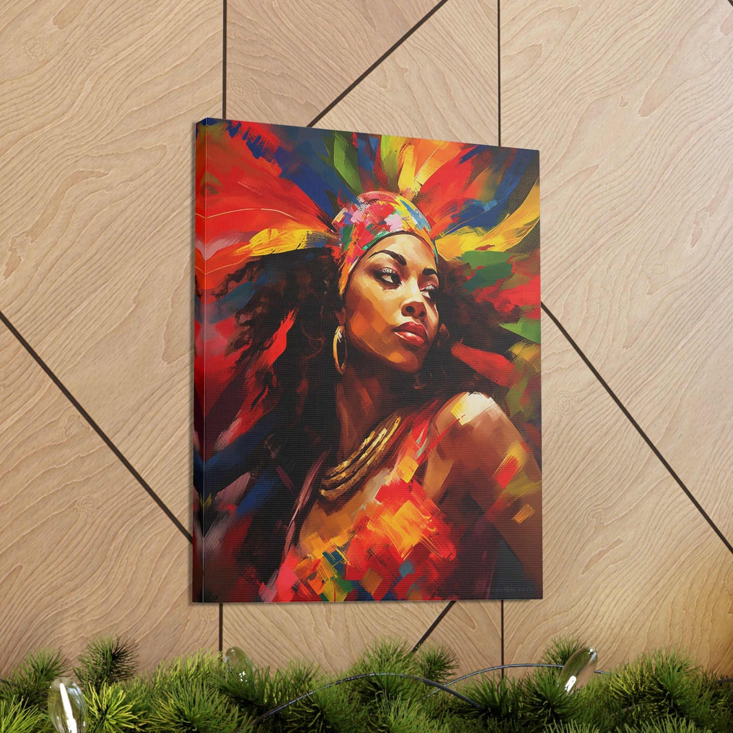 Soca Siren - Vibrant Afrocentric Canvas Artwork