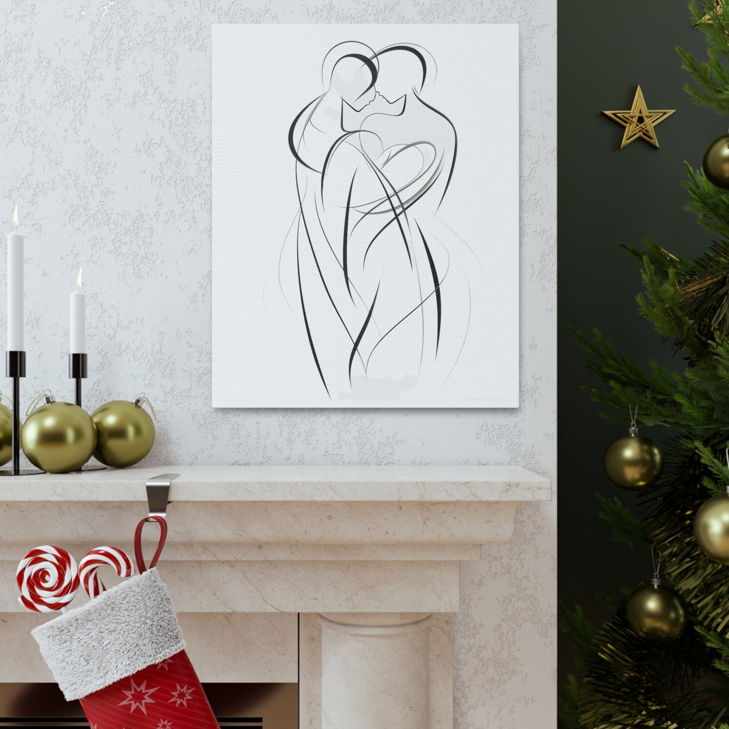 Unity in Art - Intertwined Souls Artwork Canvas Piece
