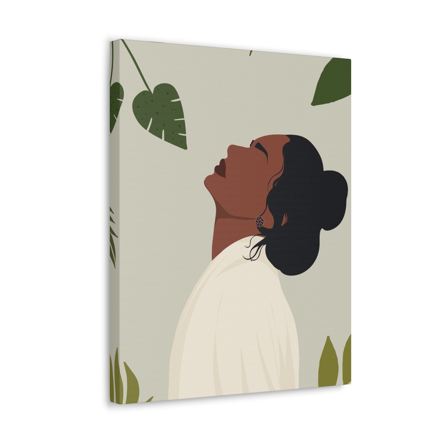 Goddess Vibes Only - Afrocentric Feminine Grace Canvas Art