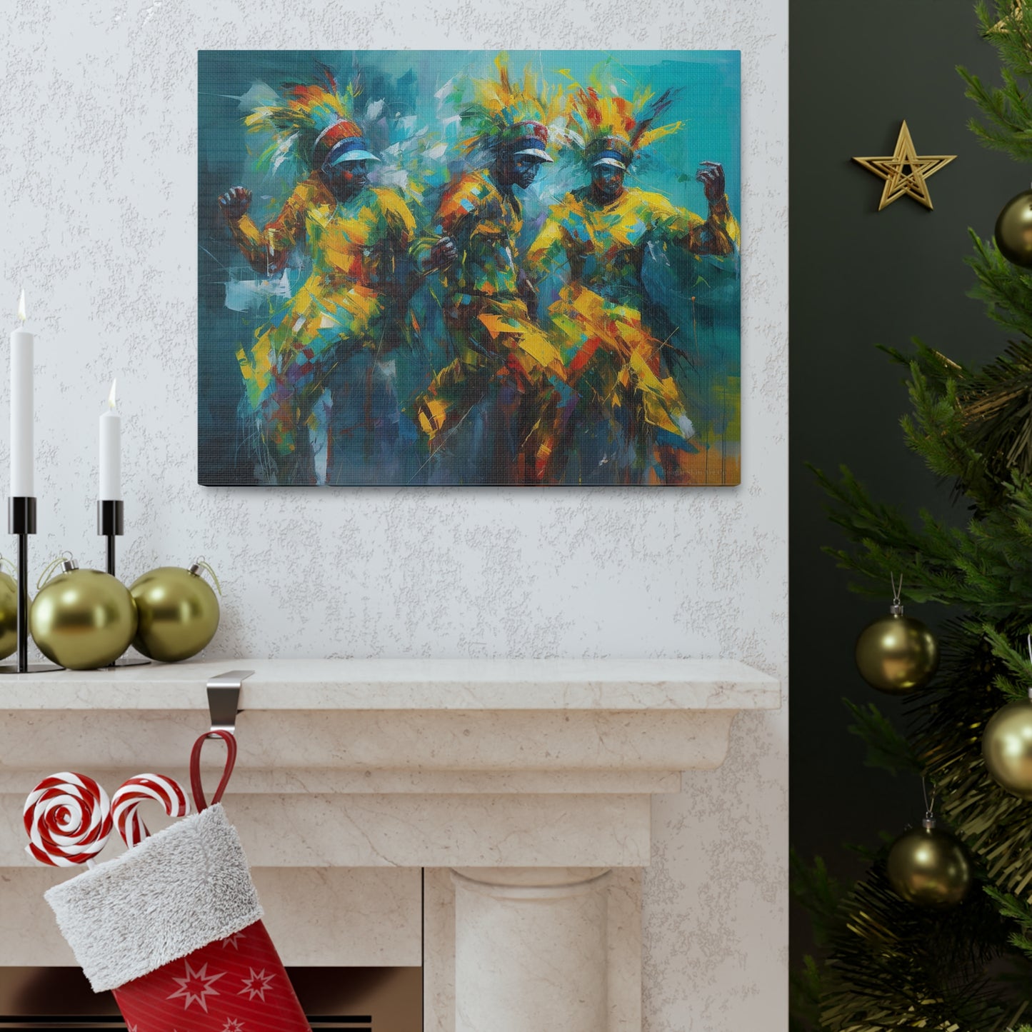 Unity in Festivity - Carnival Mas Band Canvas Artwork