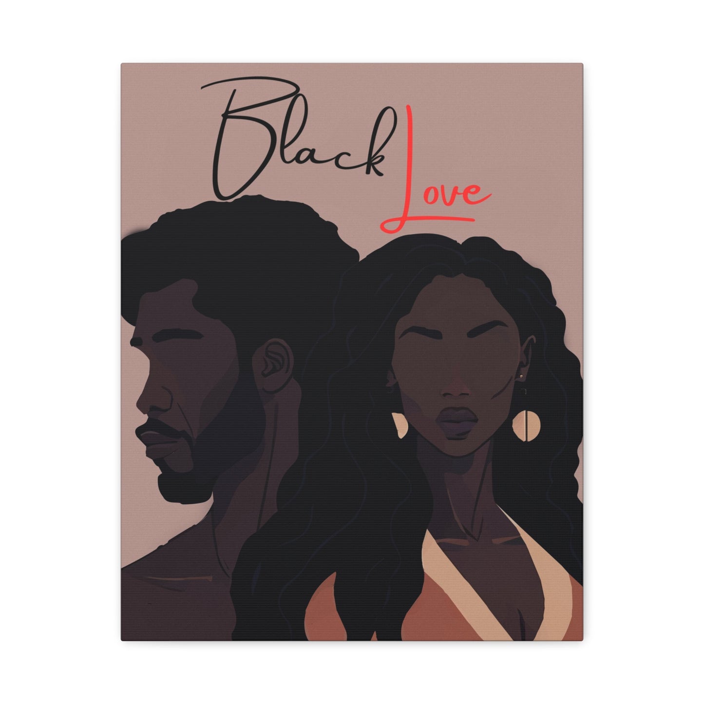 Soul’s Reflection - Stunning Black Love Canvas Art for Your Home