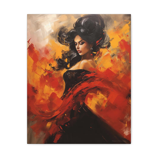 Rosalia - Bold Andalusian Flamenco Beauty Canvas Artwork
