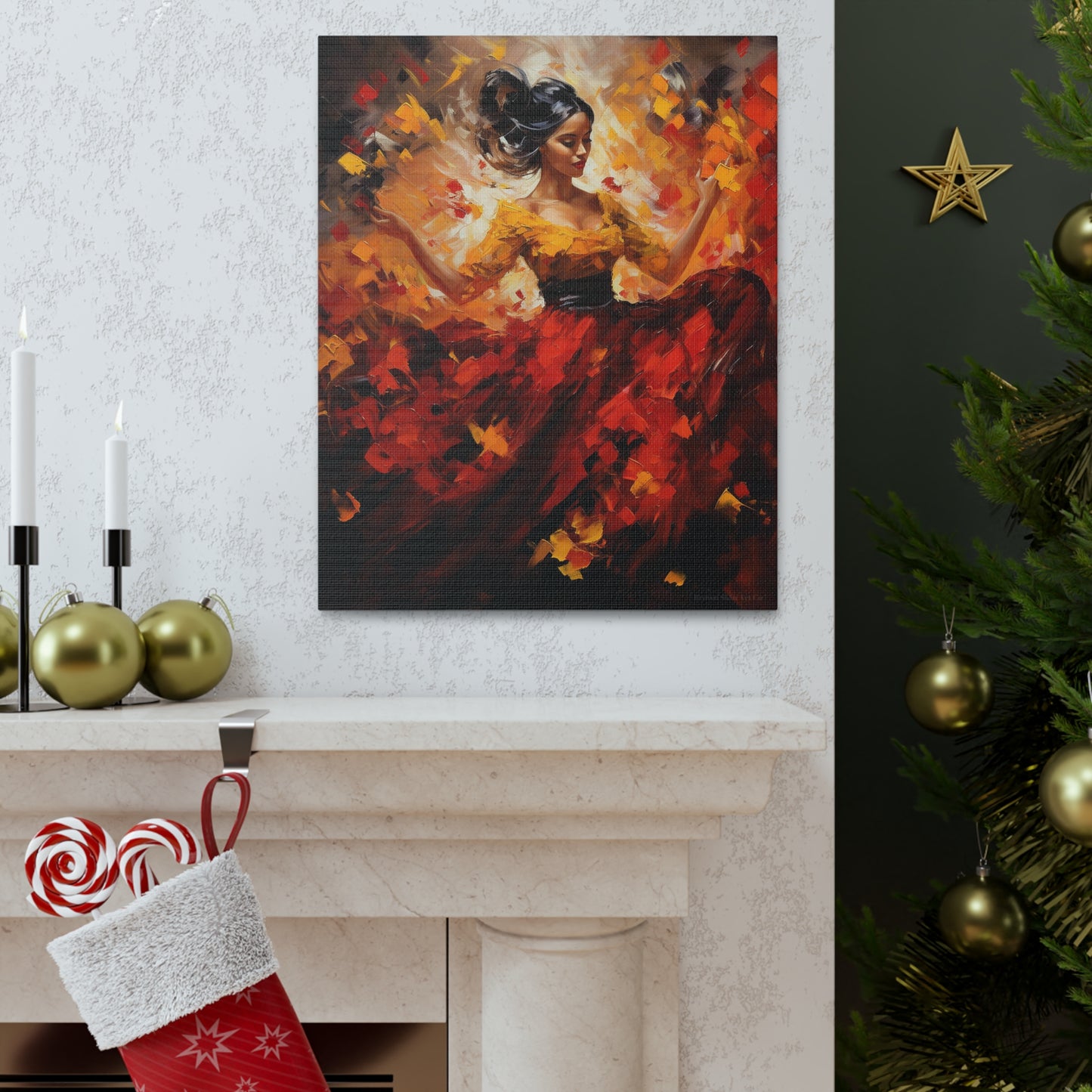 Sofia - Vibrant Flamenco Energy Canvas Wall Art