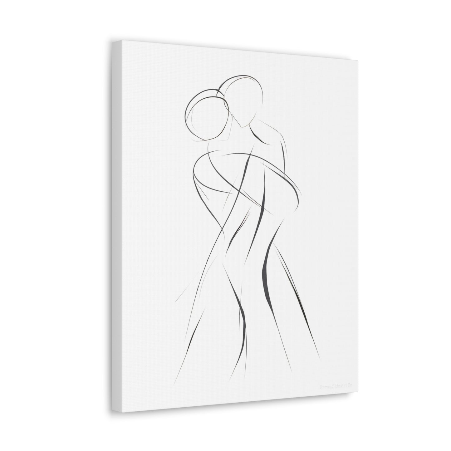 Emotion in Abstraction - Passionate Connection Drawing Canvas Piece