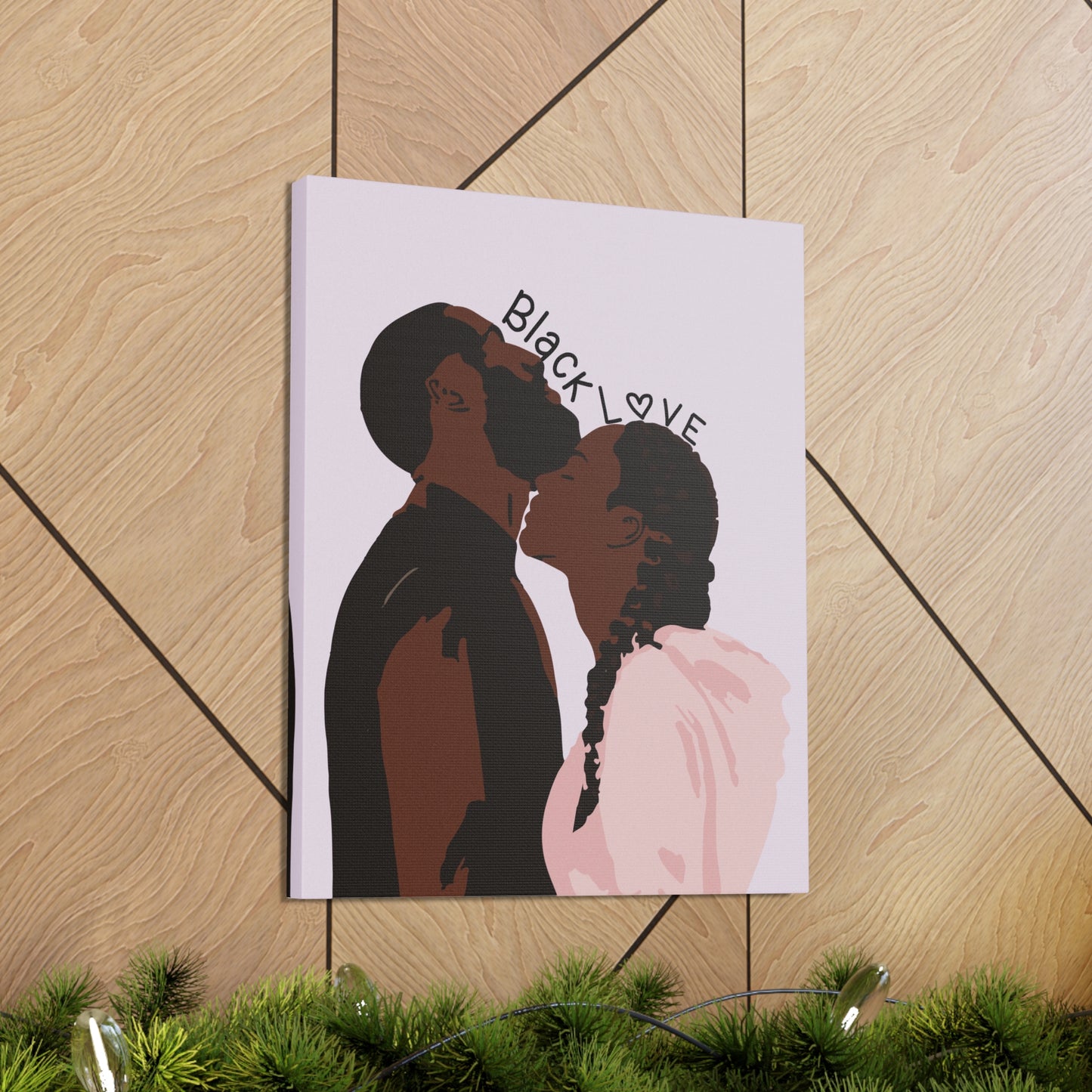 Melanin Love - Beautiful Black Couple Canvas Art for Homes