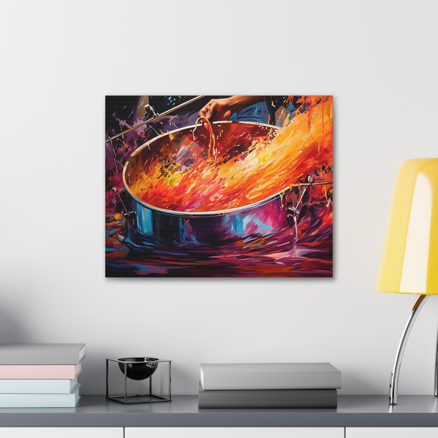 Pan Rhythms - Vibrant Caribbean Festival Mosaic Canvas