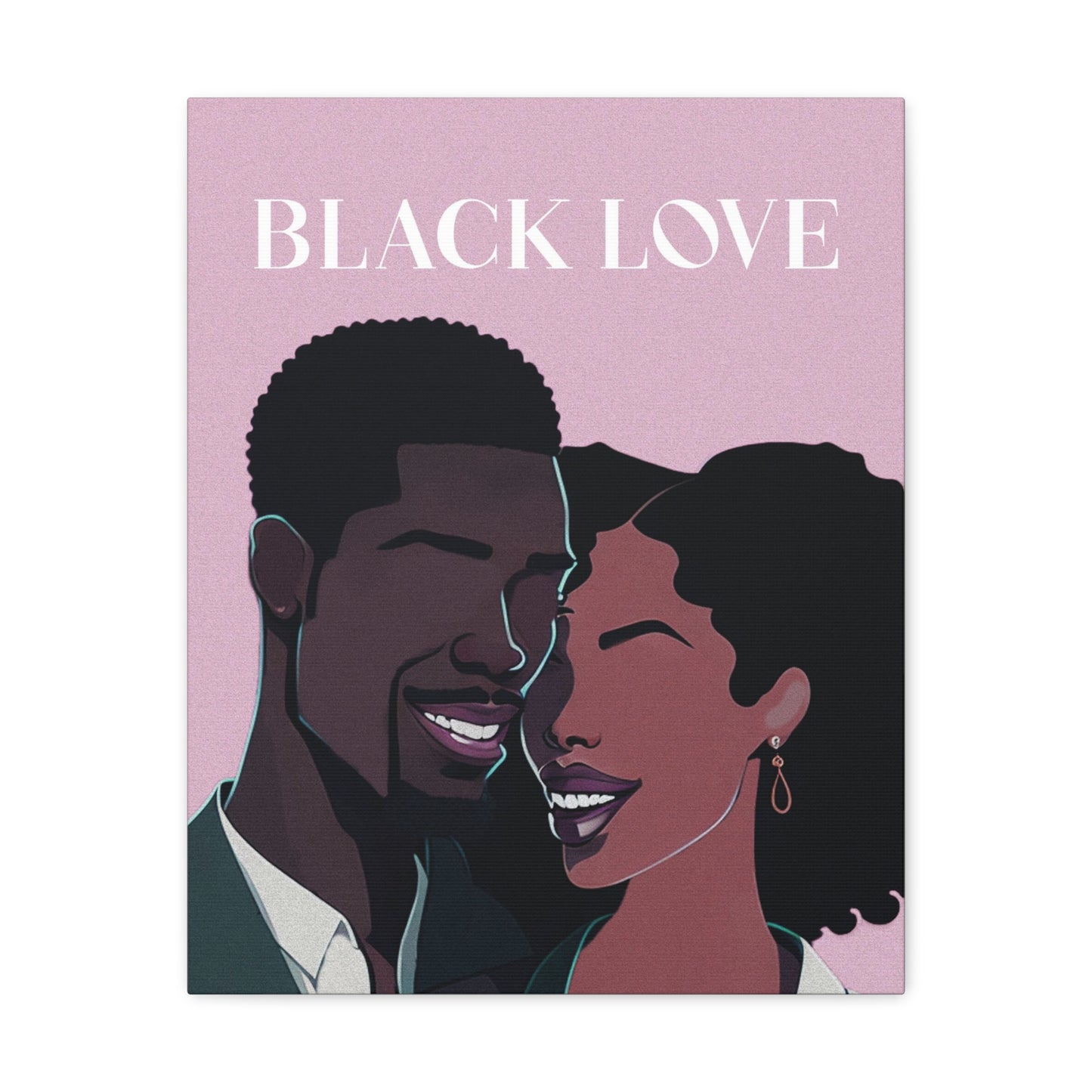 Black Love - Beautiful Black Couple Artwork for Elegant Spaces