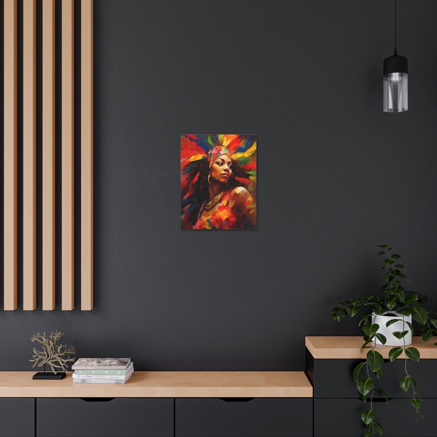 Soca Siren - Vibrant Afrocentric Canvas Artwork