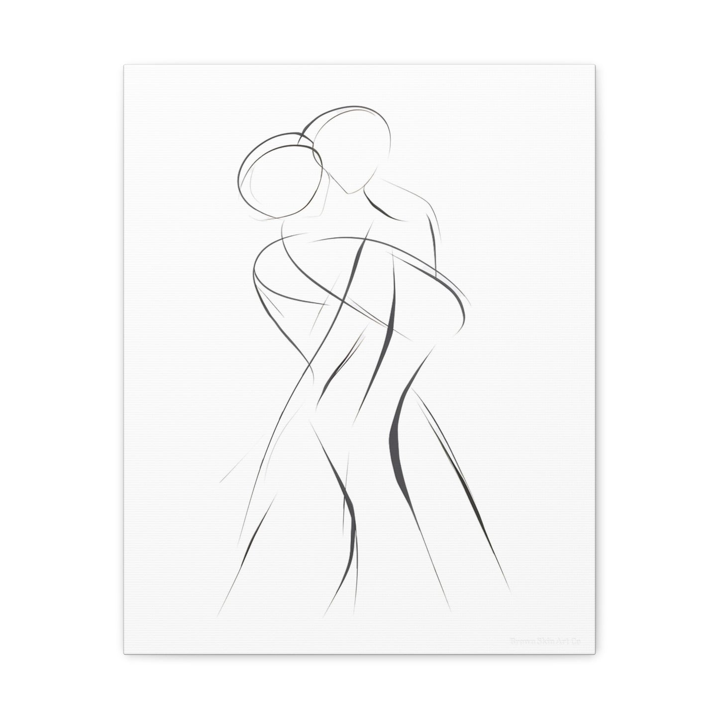 Emotion in Abstraction - Passionate Connection Drawing Canvas Piece
