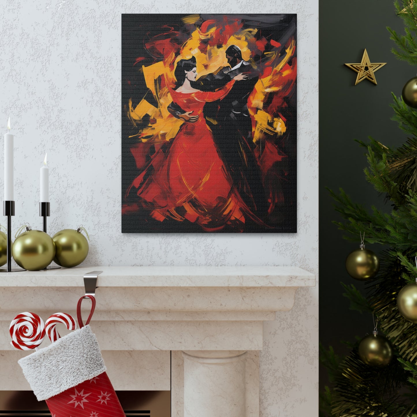 Jose-Luis & Leticia - Passionate Flamenco Duo Canvas Artwork