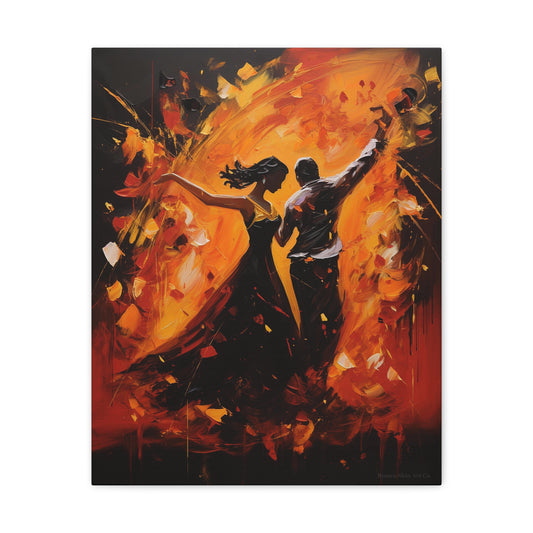 Roberto & Valeria - Flamenco Harmony in Motion Canvas Art