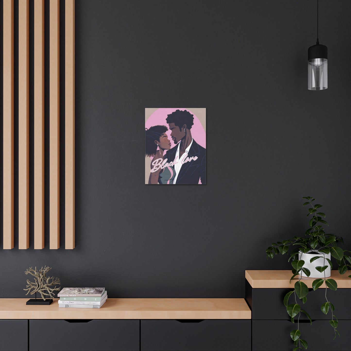 African American Couple - Passionate Black Love Artwork for Modern Spaces